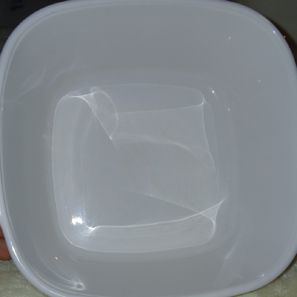 VINTAGE CorningWare White Baking Dish with Blue Floral Design RARE - Picture 3 of 4